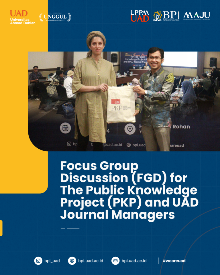 FOCUS GROUP DISCUSSION PUBLIC KNOWLEDGE PROJECT (PKP) DAN PENGELOLA ...